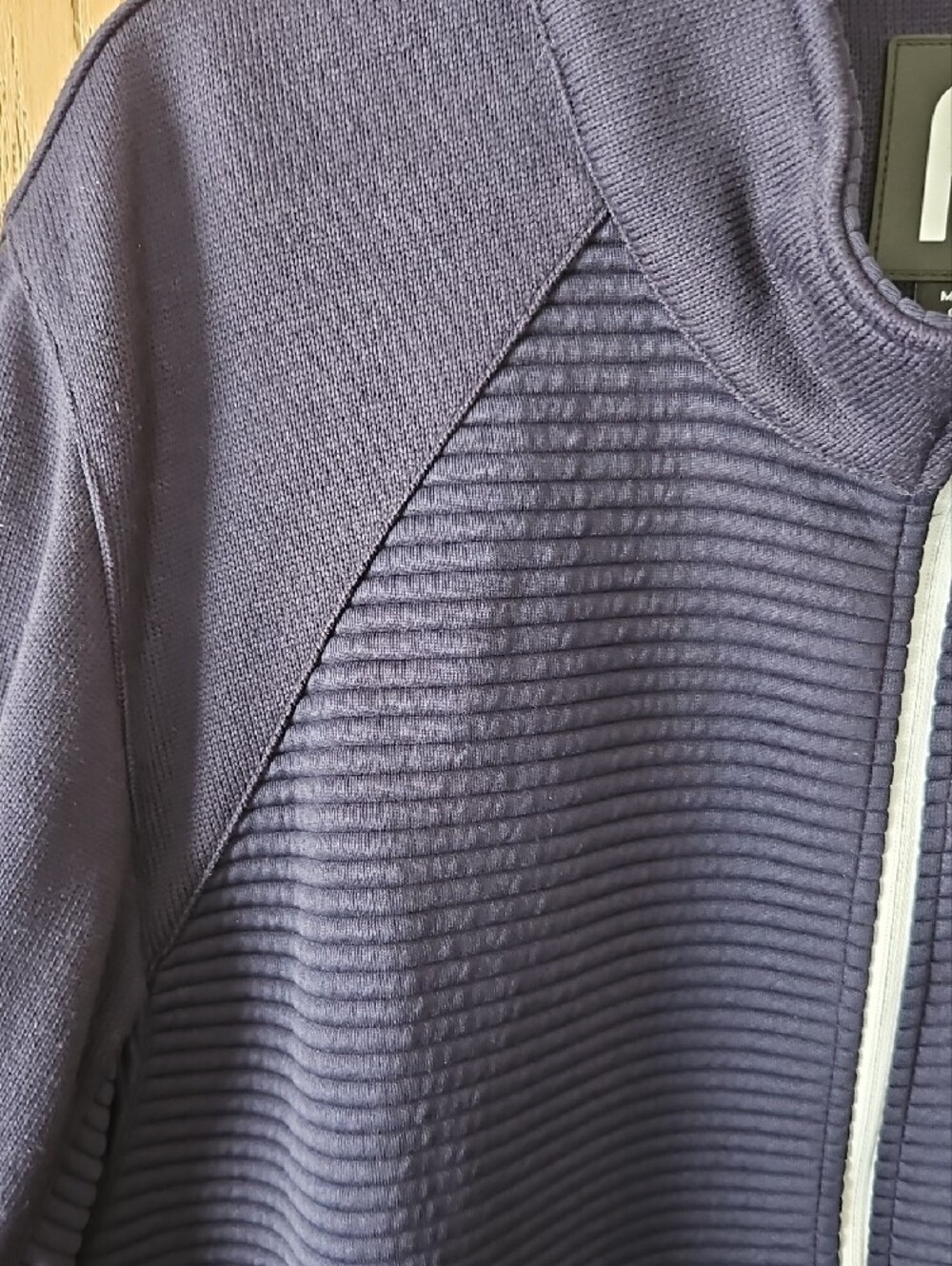 FootJoy Navy Full-Zip Performance Jacket with Ribbed Front - Picture 2 of 11